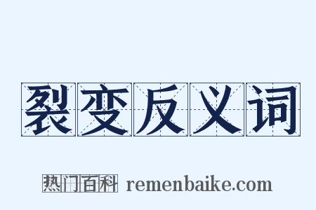 裂变反义词是什么意思的图片